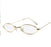 Metal Sunglasses Elliptical Sunglasses Small Frame Ocean Sunglasses Personality Glasses for Men and Women