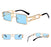 mens rectangular sunglasses steampunk men metal frame gold black red flat top square sun glasses for women